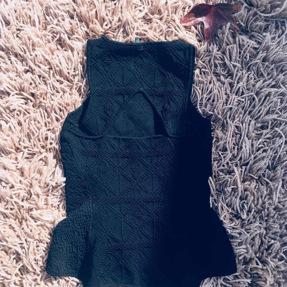 Black peplum top